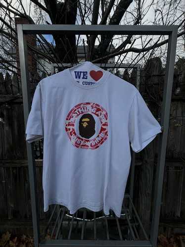 Bape A bathing ape tee busy works white/pink