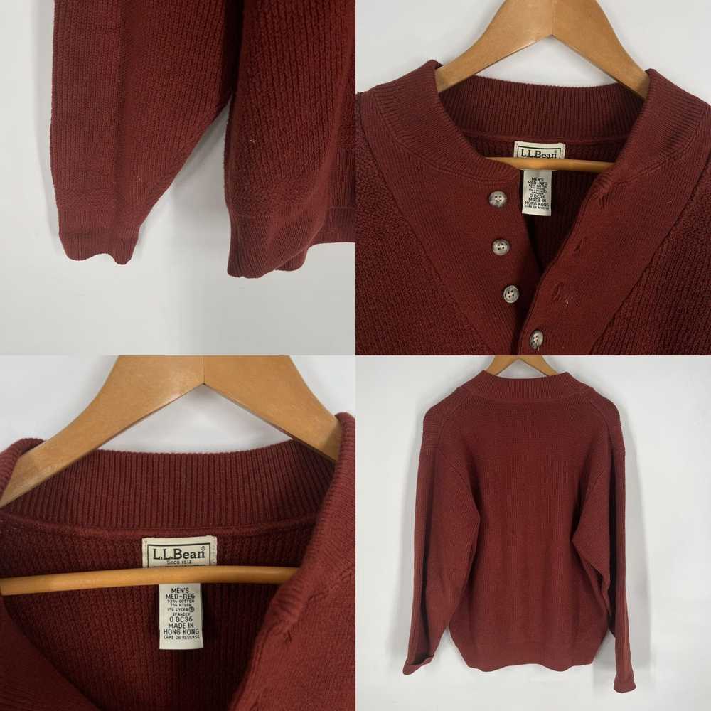 Henleys LL Bean Mens Maroon 5 Button Henley Long … - image 4