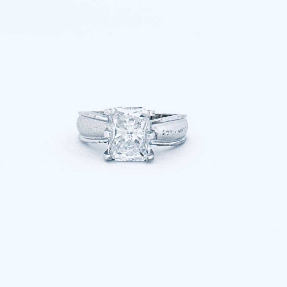 Designer Estate Sterling Silver 925 Radiant-Cut C… - image 1