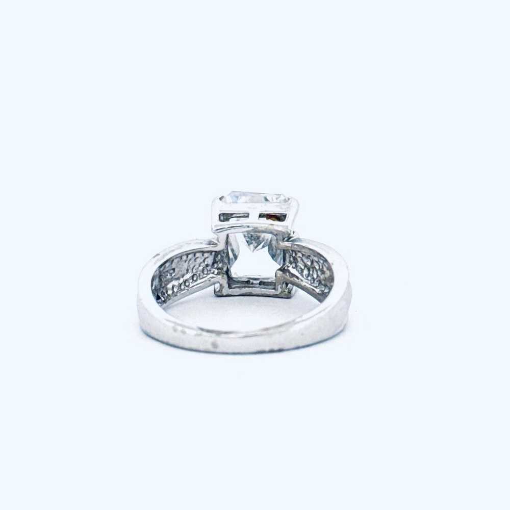 Designer Estate Sterling Silver 925 Radiant-Cut C… - image 3