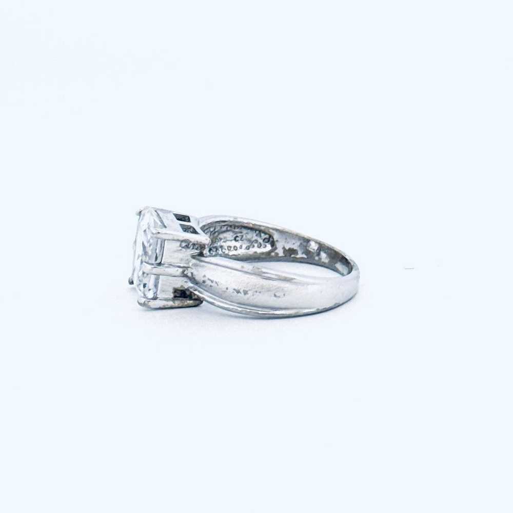 Designer Estate Sterling Silver 925 Radiant-Cut C… - image 5