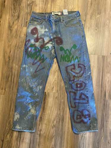 Asspizza Asspizza 2018 screenprinted denim