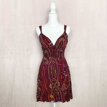 Vintage Y2K Lucy Love Boho Fit & Flare Mini Dress… - image 1