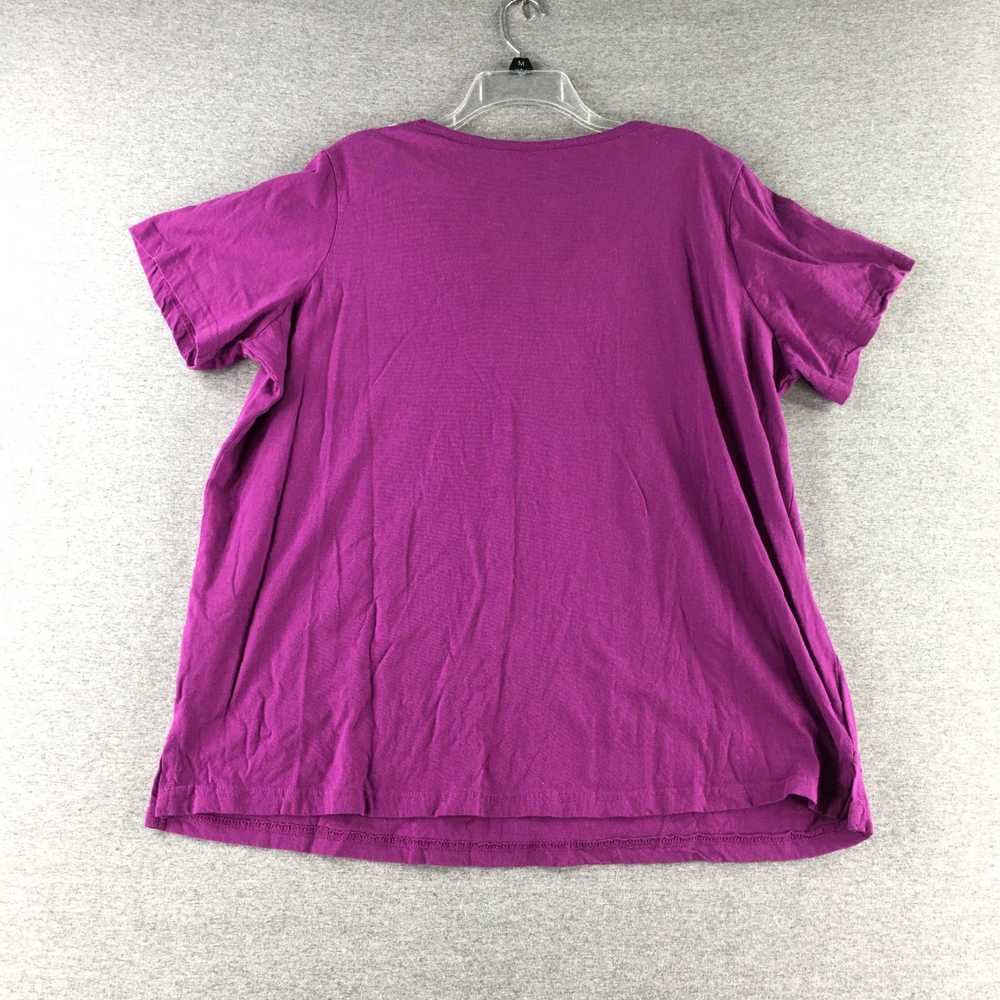 Vintage Womens 1X Ladies Short Sleeve Purple and … - image 5