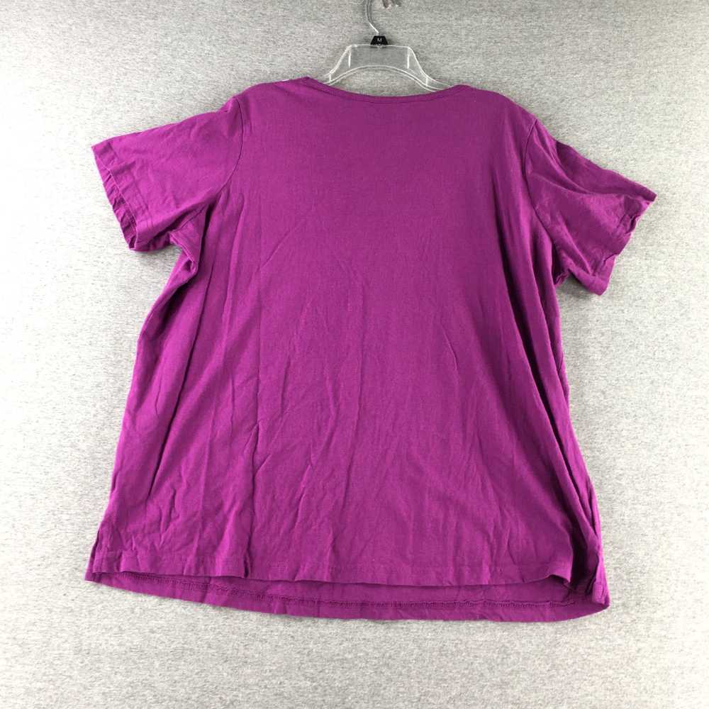 Vintage Womens 1X Ladies Short Sleeve Purple and … - image 6