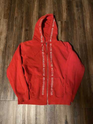 Rare supreme split red store and blue zip up