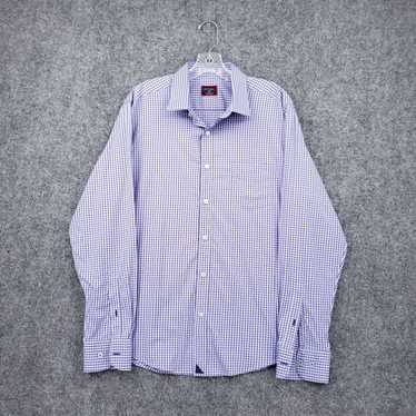 UNTUCKit UNTUCKit Shirt Mens L Large Purple Plaid 