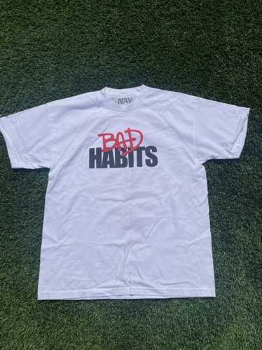 Nav x VLONE Bad Habits Good Intentions Hip Hop cheapest Rap Tour Merch Tee in White XL