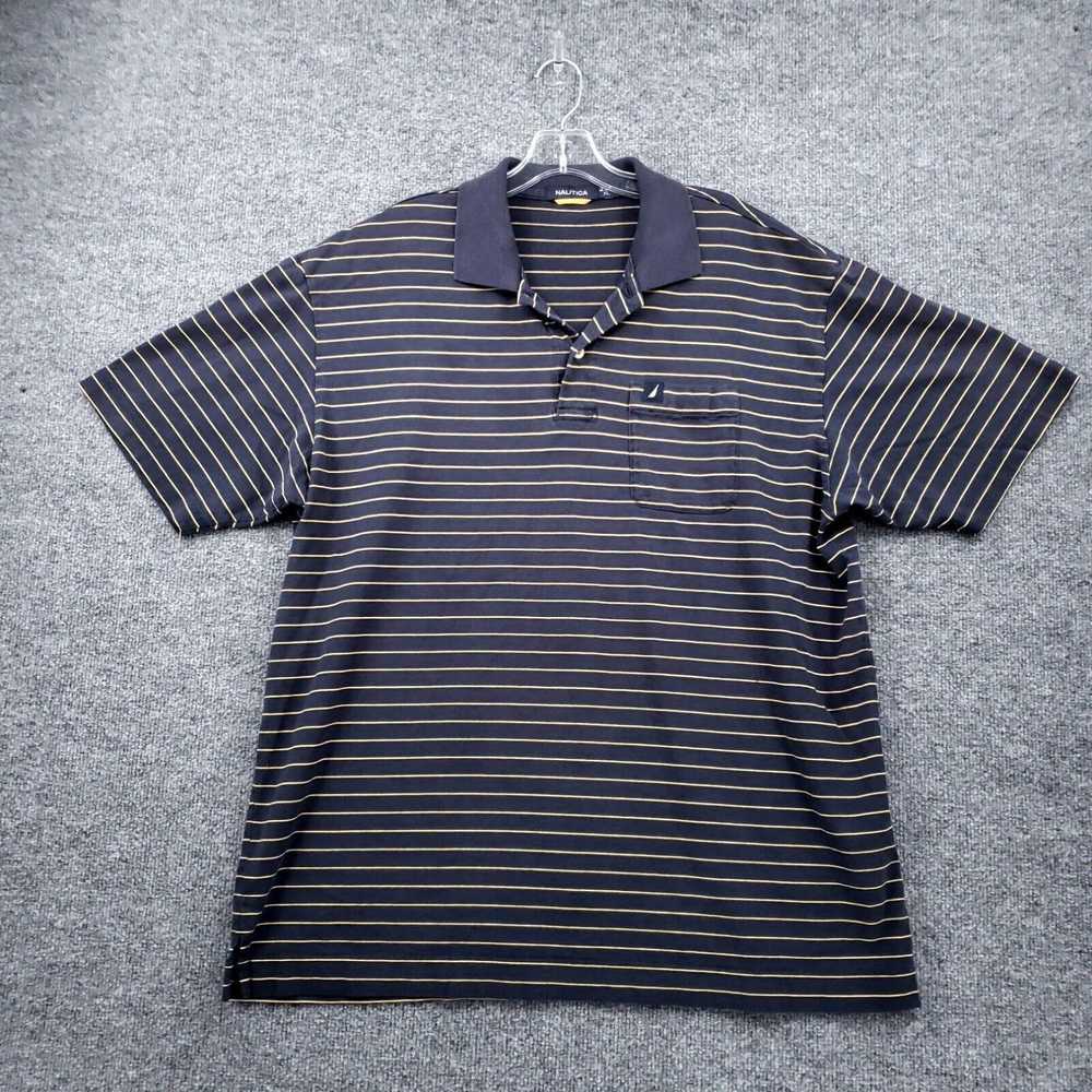 Nautica Nautica Polo Shirt Mens XL Blue Striped G… - image 1