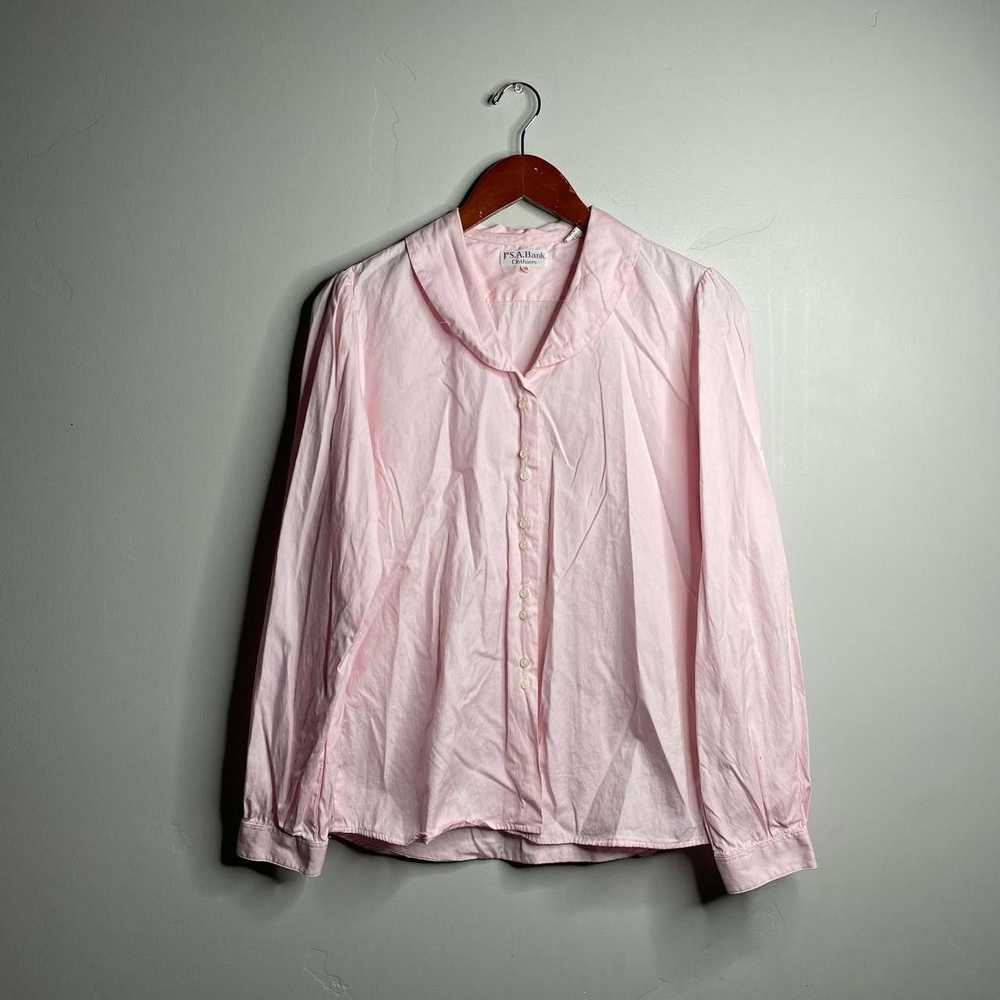 Jos. A. Bank 90s Vintage Pink Button Up Size 10 - image 1