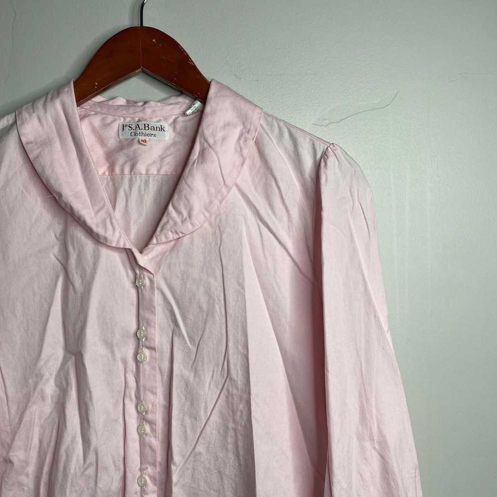 Jos. A. Bank 90s Vintage Pink Button Up Size 10 - image 3