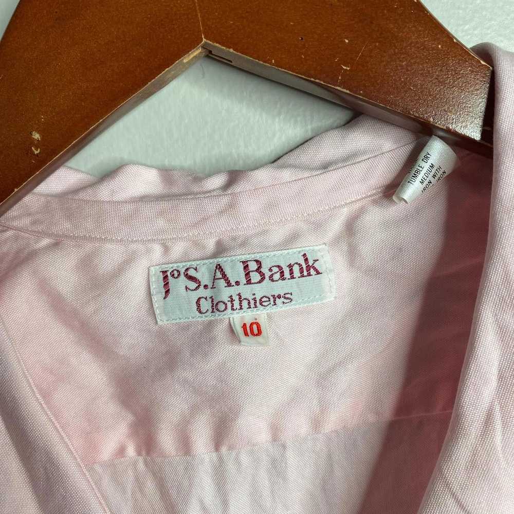 Jos. A. Bank 90s Vintage Pink Button Up Size 10 - image 4