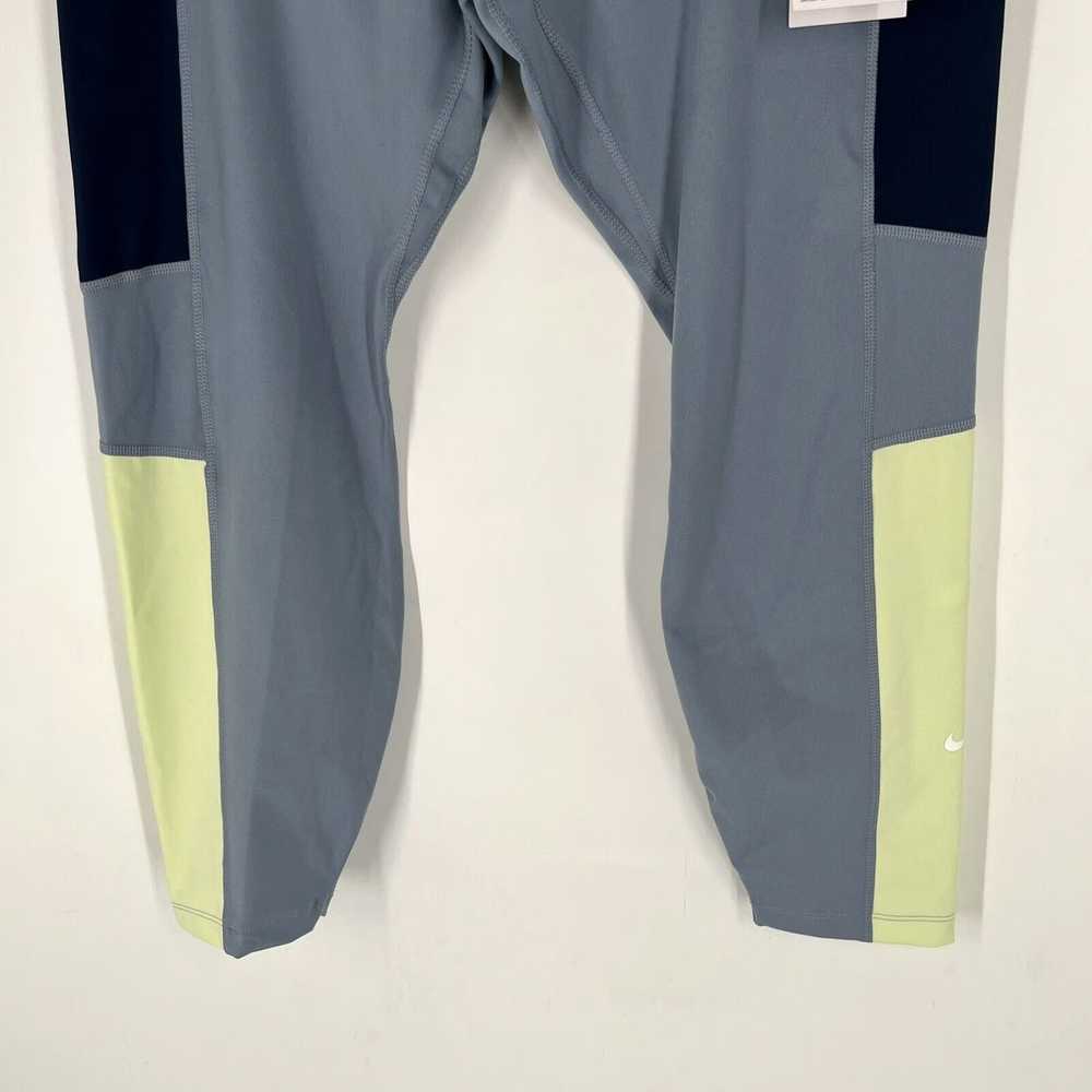 Nike Nike Womens Blue Mid Rise 7/8 Leggings Plus … - image 2