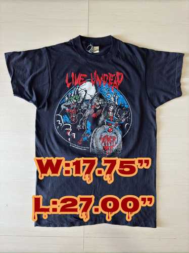 Band Tees × Made In Usa × Vintage 1985 Slayer Liv… - image 1