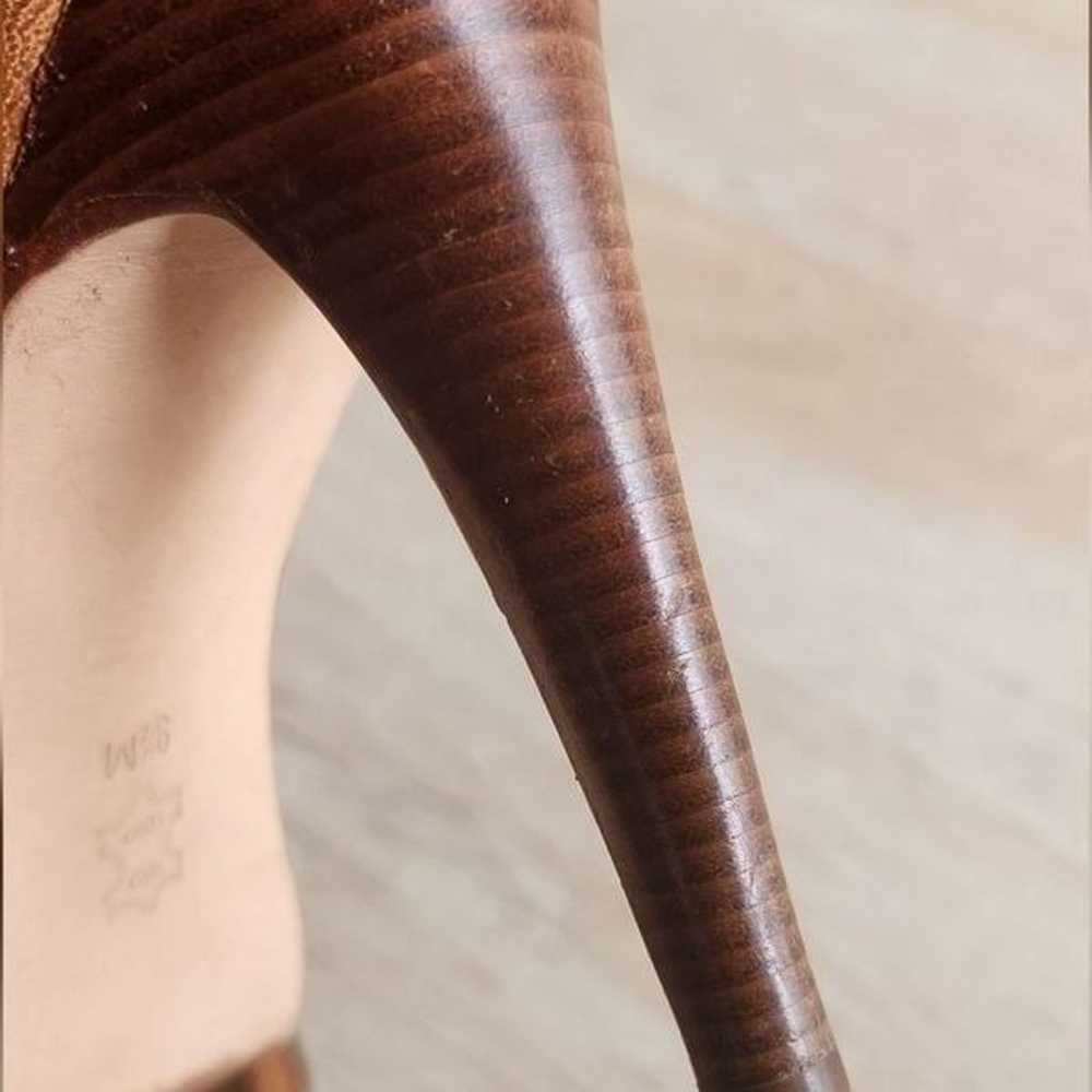 Michael Michael Kors Open Toe Pump in Tan Size 9.5 - image 5