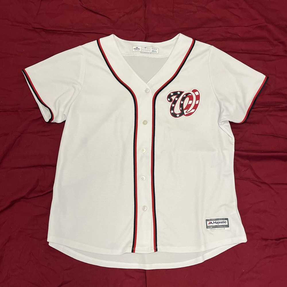 MLB × Majestic MLB Majestic White and red Washing… - image 1