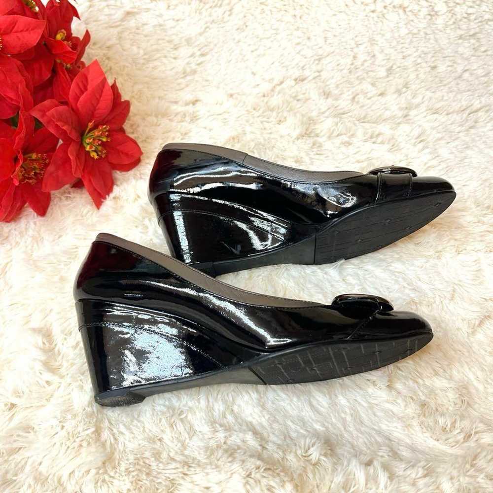 【DIANA】Pumps, patent leather, black, 24cm, wedge … - image 4