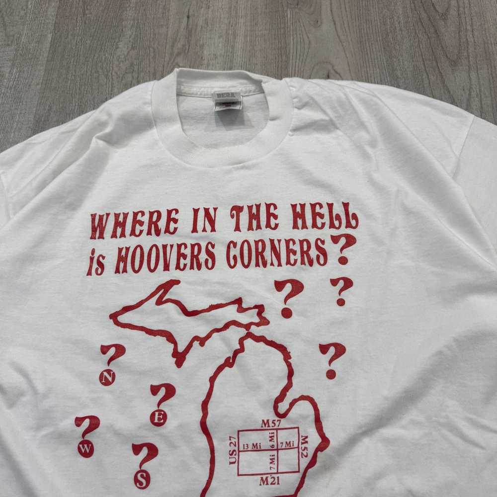 Vintage Vintage Where is Hoovers Corners Shirt Me… - image 3