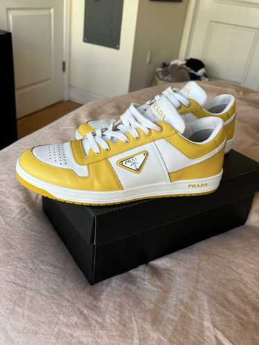 Prada Downtown Leather Sneakers - Sun Yellow