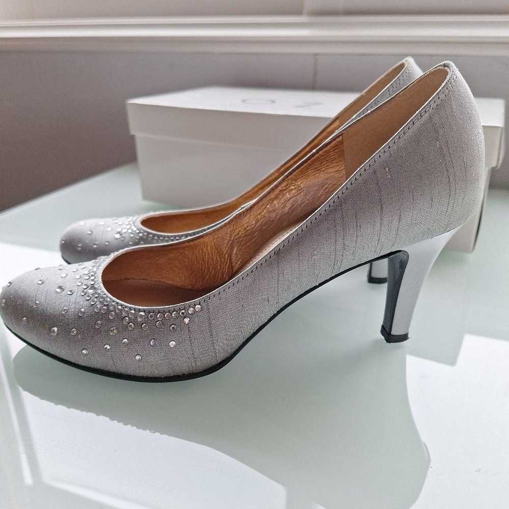 EIZO Gray Silver Bijou Pumps - image 2