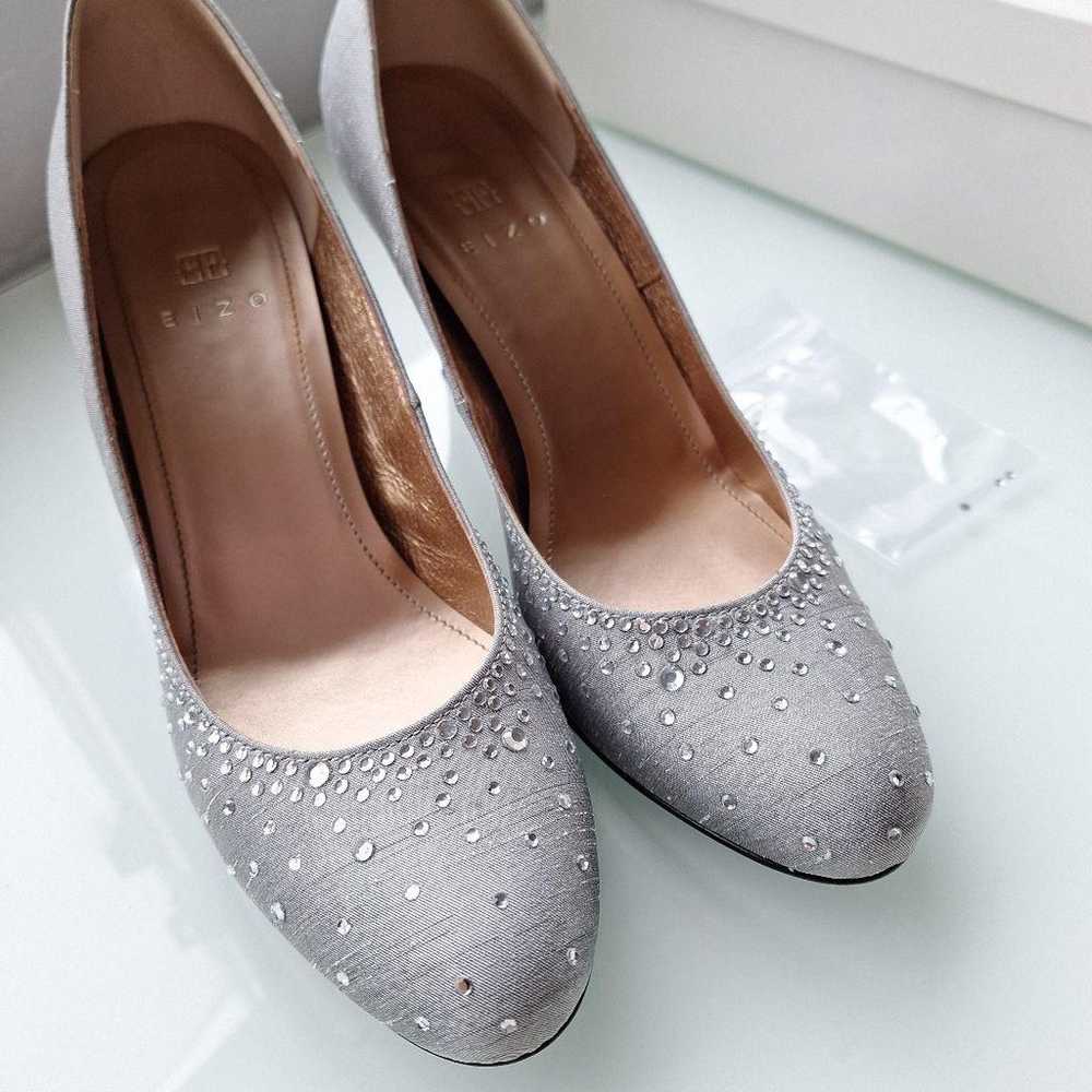 EIZO Gray Silver Bijou Pumps - image 7