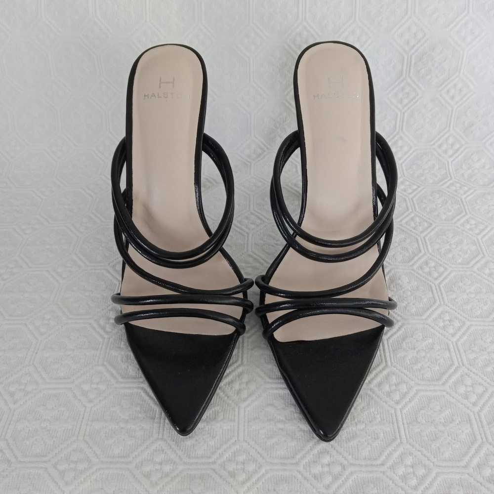 H by Halston Sculpted Heel Black Sandals Women's … - image 5