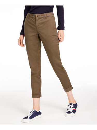 Tommy Hilfiger Women's Solid Capri Pants Green Siz