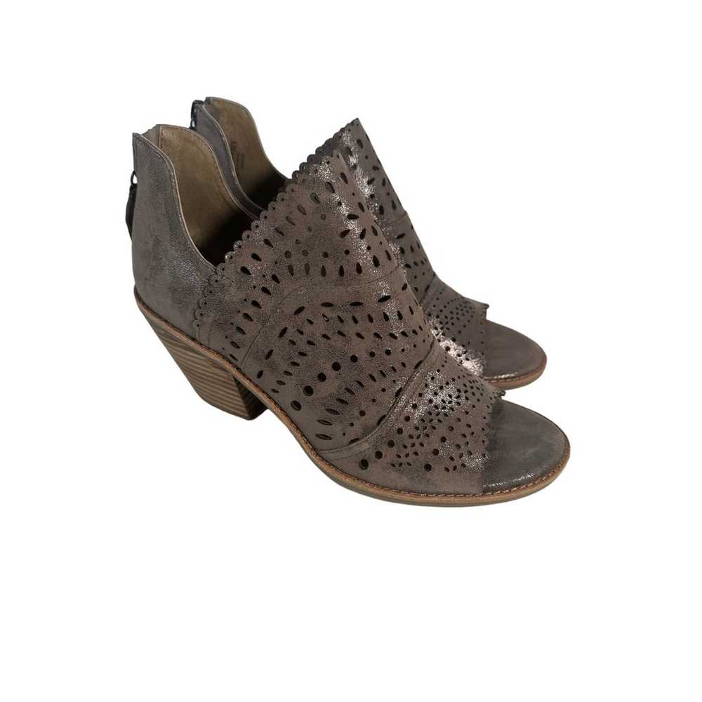 Sofft Millard Peep-Toe Bootie Taupe Leather Cut O… - image 3