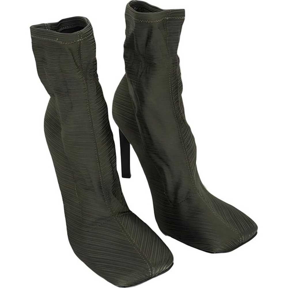 Stylish Khaki High Heeled Sock Boots for Women Si… - image 1