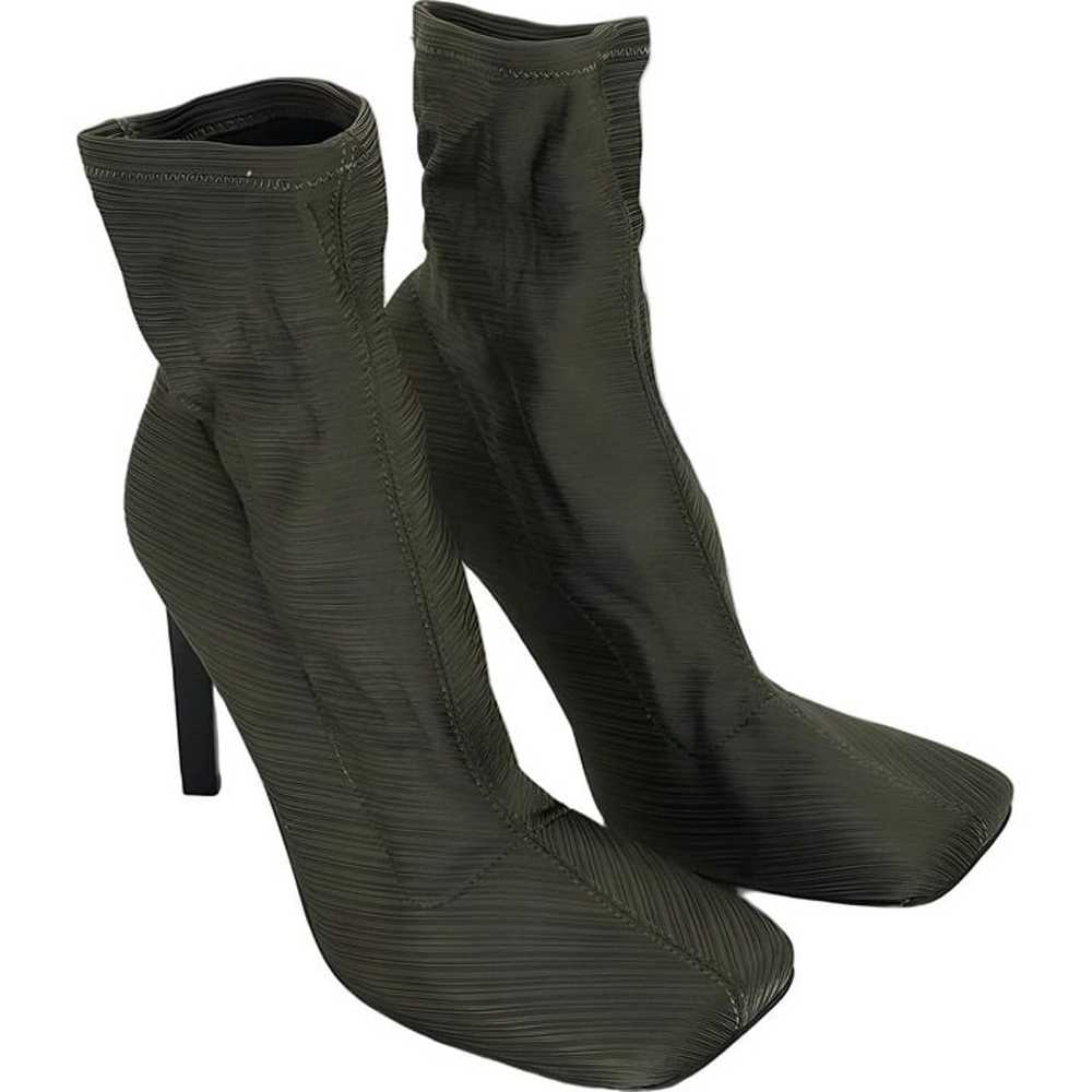 Stylish Khaki High Heeled Sock Boots for Women Si… - image 4