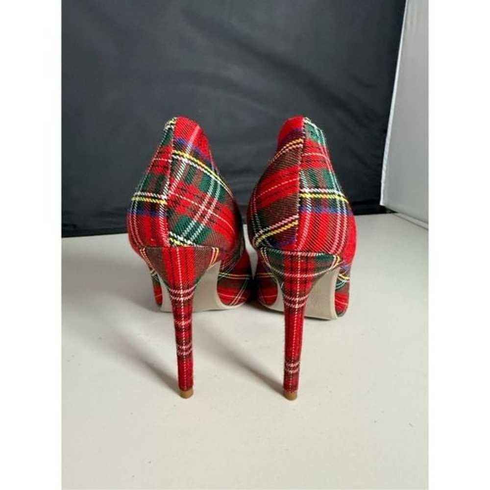 Wet Kiss Tartan Christmas Plaid Pumps Womens 9 Re… - image 3