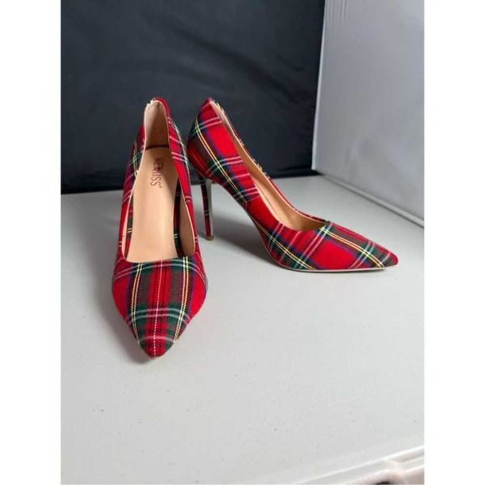 Wet Kiss Tartan Christmas Plaid Pumps Womens 9 Re… - image 4