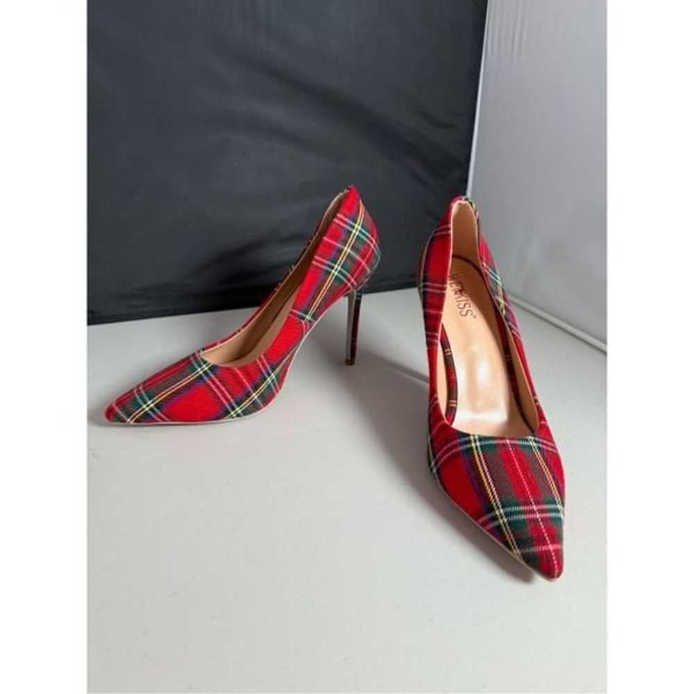 Wet Kiss Tartan Christmas Plaid Pumps Womens 9 Re… - image 5