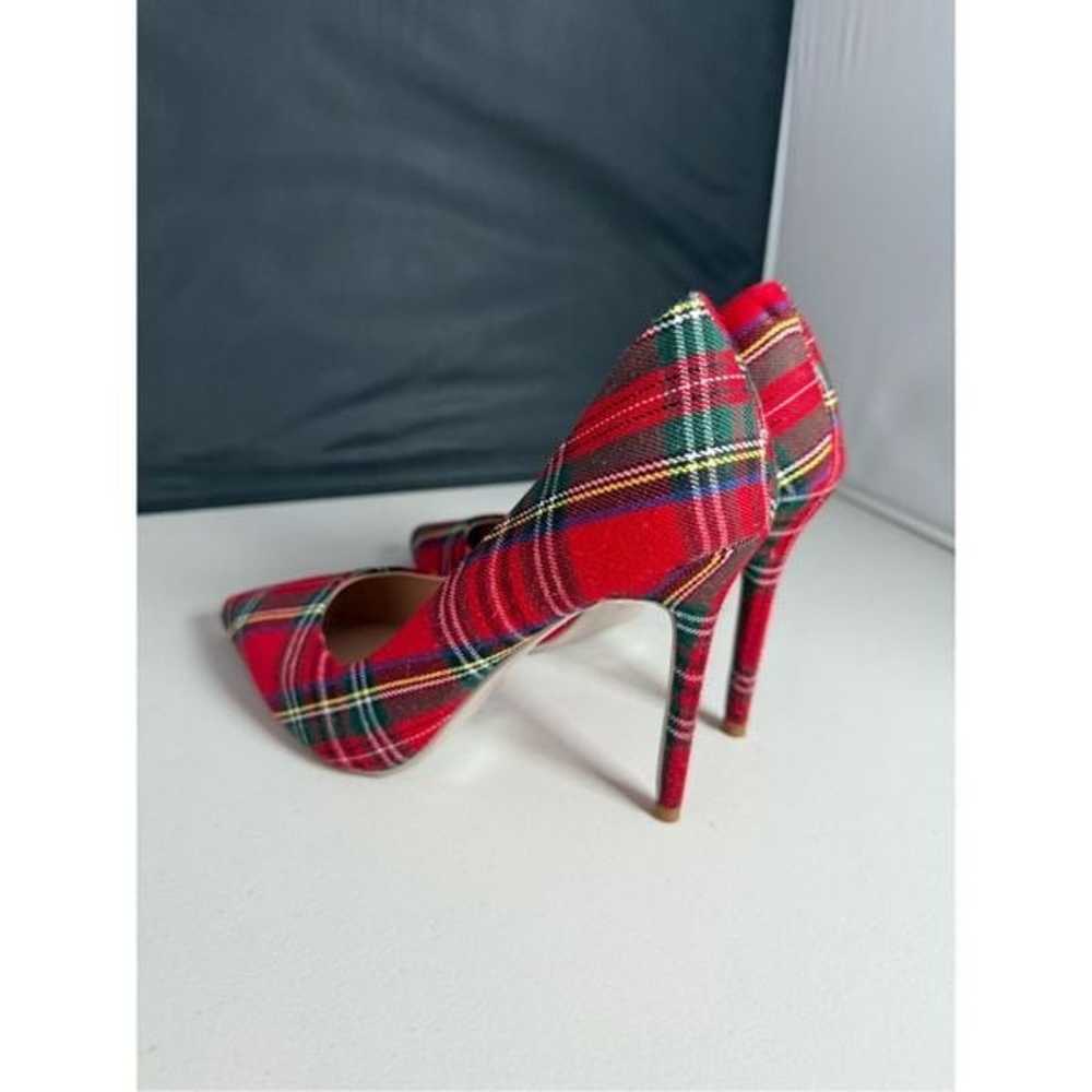 Wet Kiss Tartan Christmas Plaid Pumps Womens 9 Re… - image 6