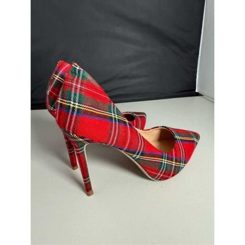 Wet Kiss Tartan Christmas Plaid Pumps Womens 9 Re… - image 7