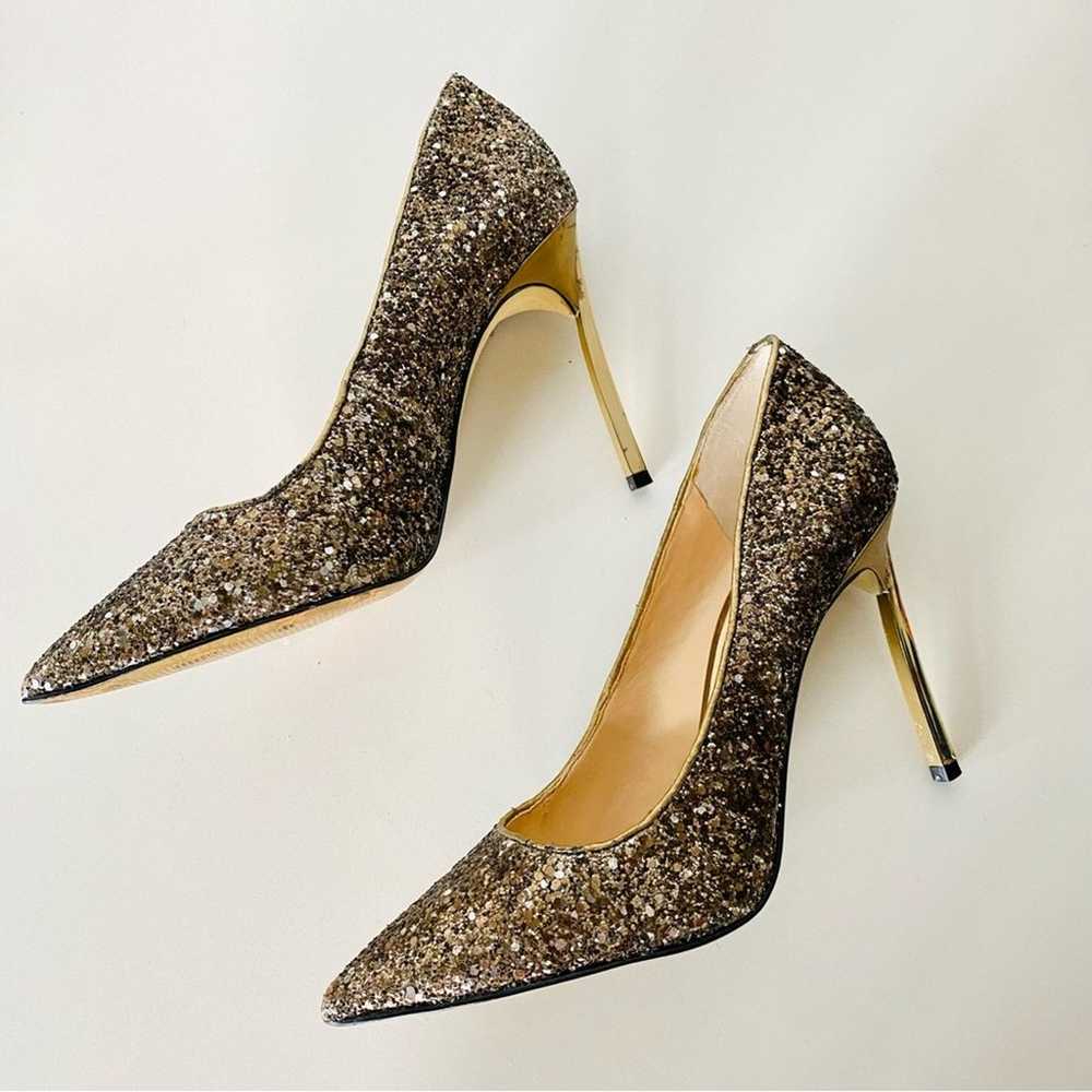 ENZO ANGIOLINI Gold Sequins Sparkle Pointy Toe Me… - image 3