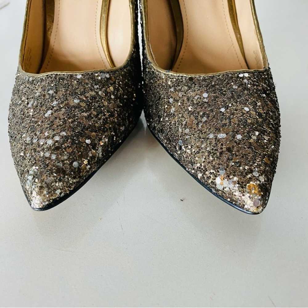 ENZO ANGIOLINI Gold Sequins Sparkle Pointy Toe Me… - image 5