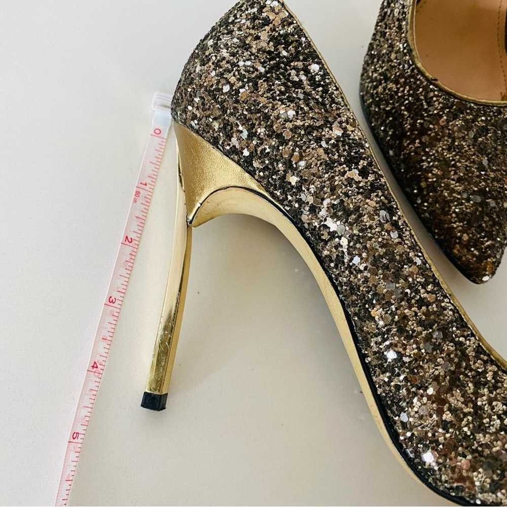 ENZO ANGIOLINI Gold Sequins Sparkle Pointy Toe Me… - image 7