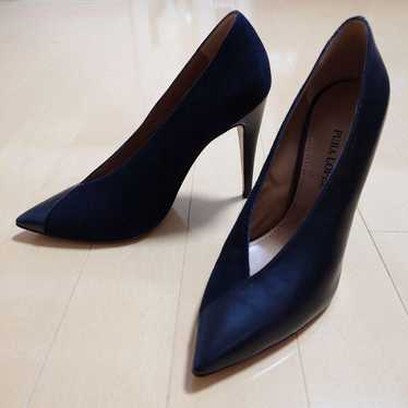 PURA LOPEZ Black Suede Smooth Pumps