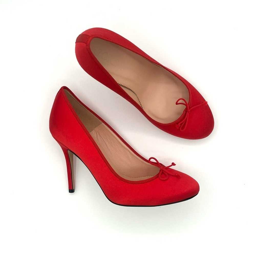 J crew Collection made-in-Italy ballet pumps silk… - image 2