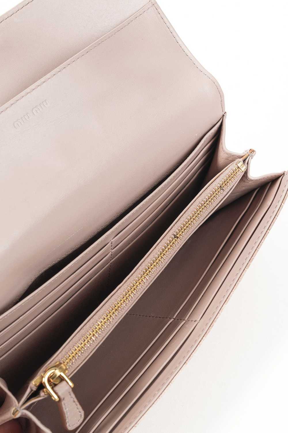 Miu Miu Miu Miu Croc Embossed Long Continental Bl… - image 7