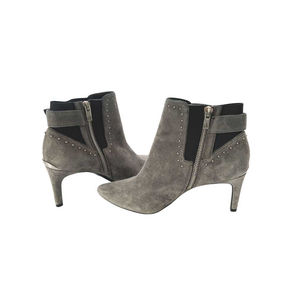 Calvin Klein Gray Suede Josie Booty Ankle Boots Z… - image 4