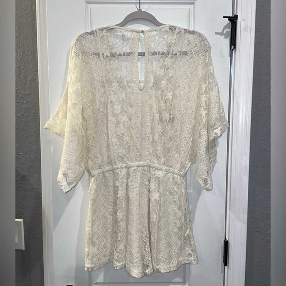 Venus Off White Lace Romper - Size M - image 3