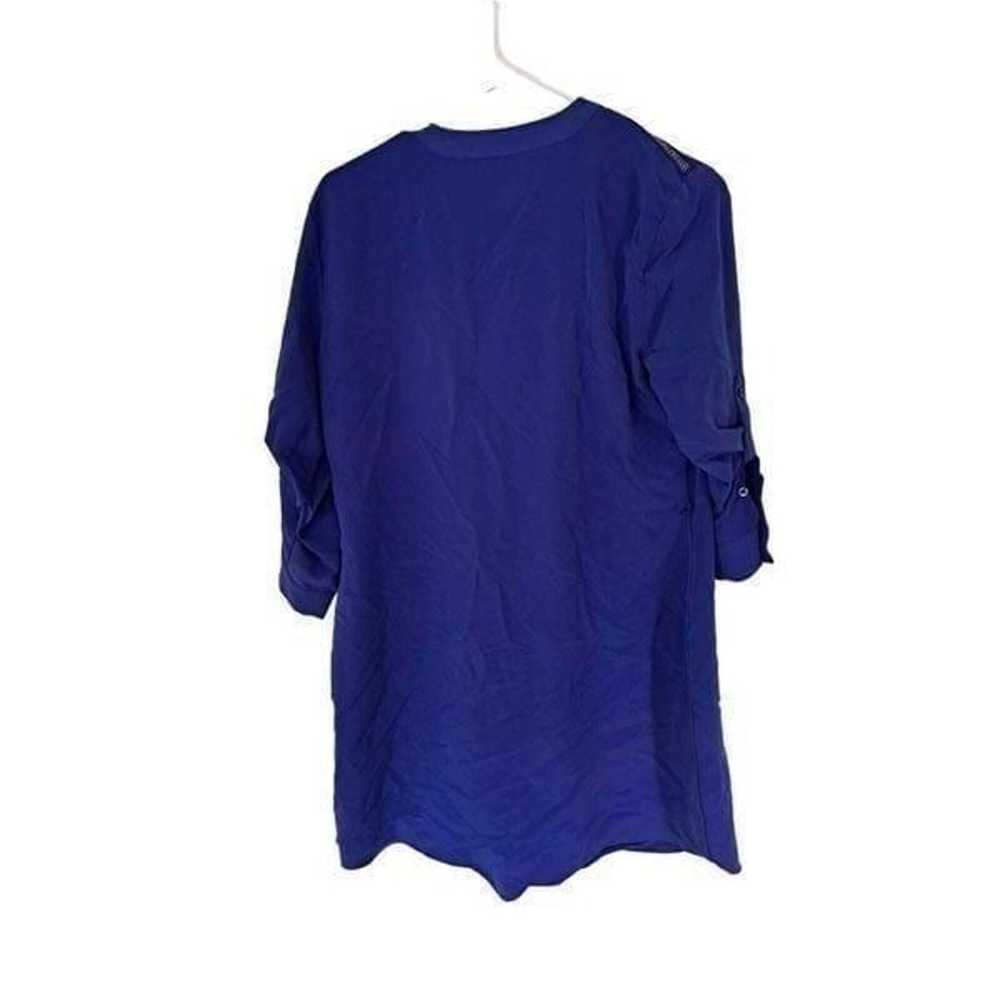 ATTENTION Blue Long sleeve T-shirt button down dr… - image 2