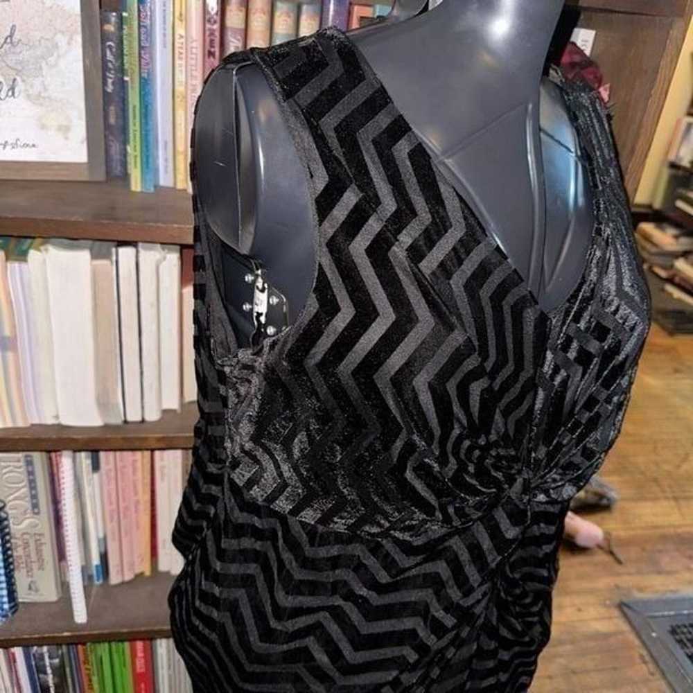 Lane Bryant black velvet chevron sleeveless 18/20… - image 2