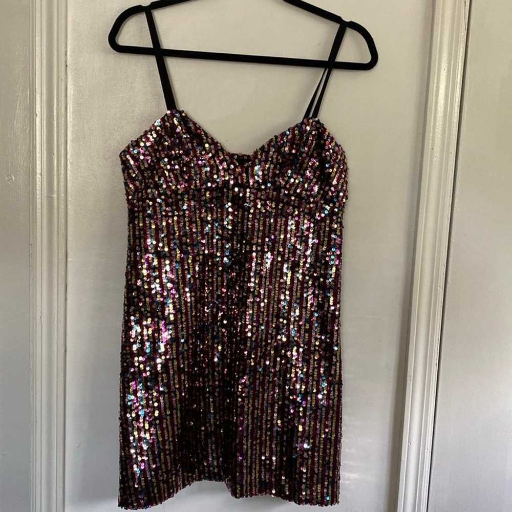 ZARA Sexy Sequin Mini Dress - image 1