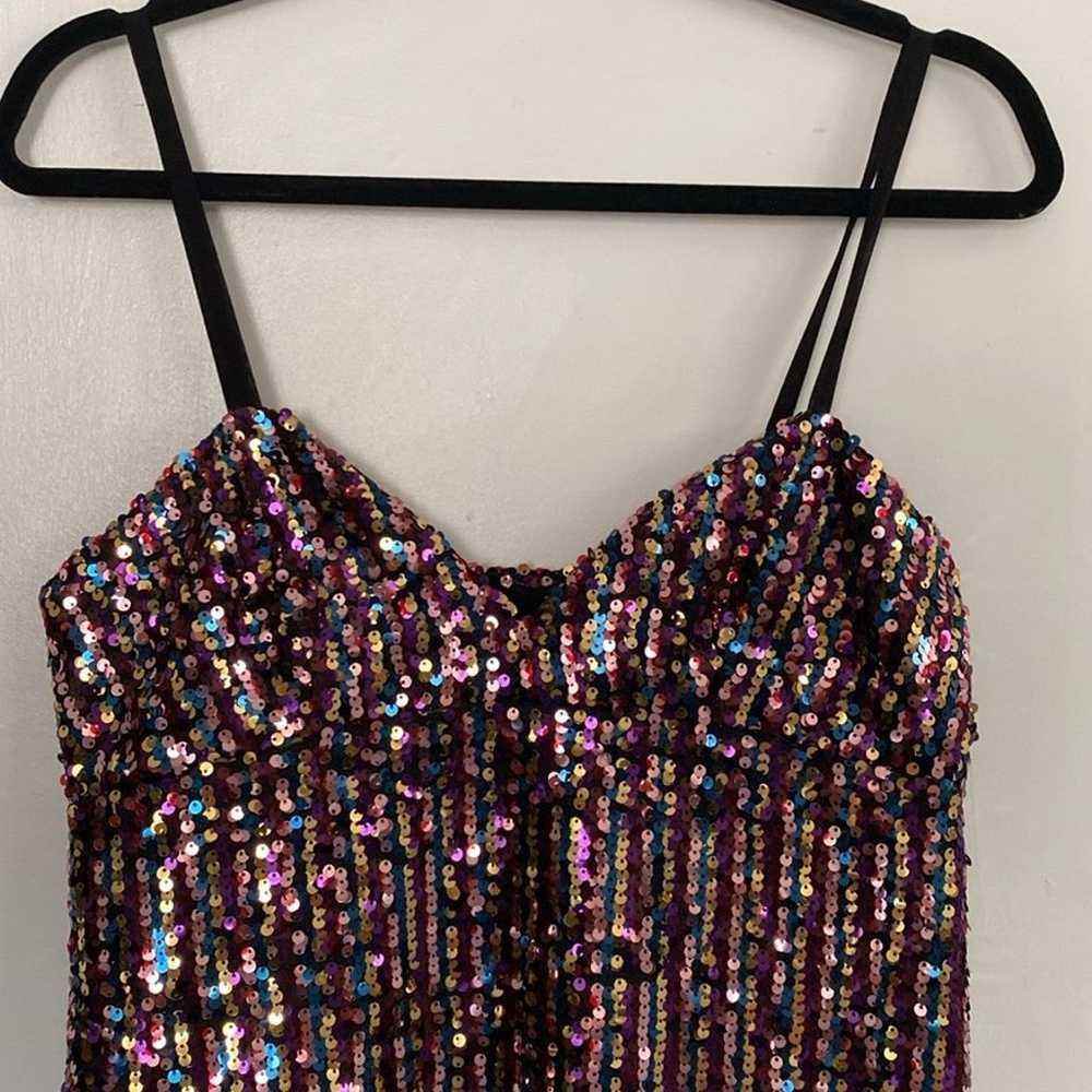 ZARA Sexy Sequin Mini Dress - image 3