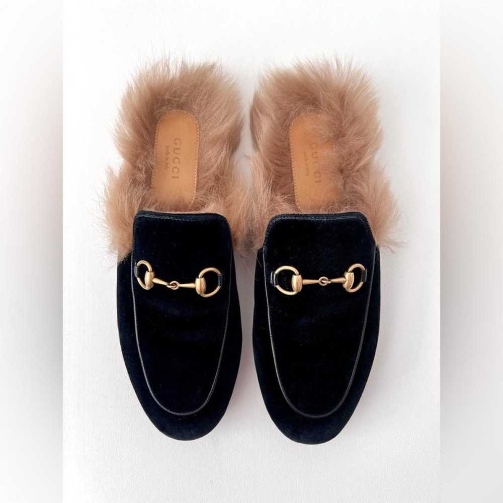 Gucci Princetown velvet flats - image 2