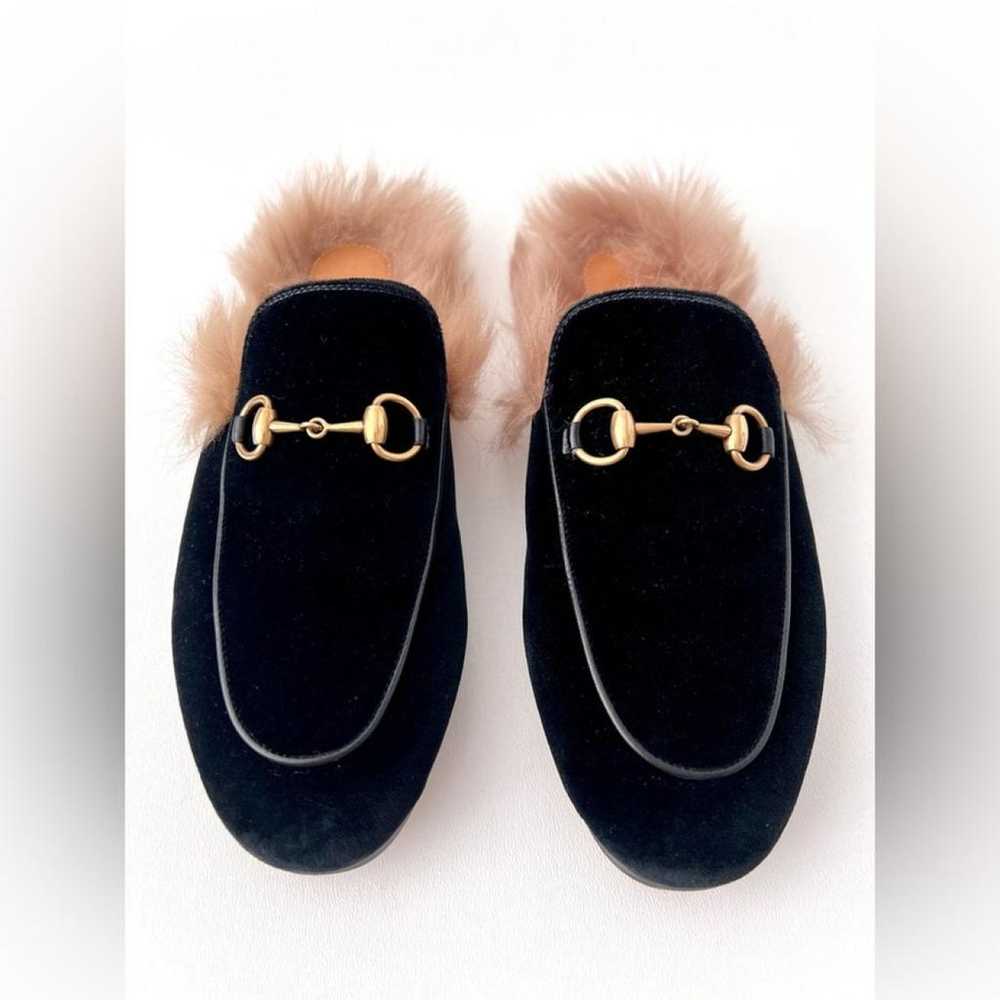 Gucci Princetown velvet flats - image 3