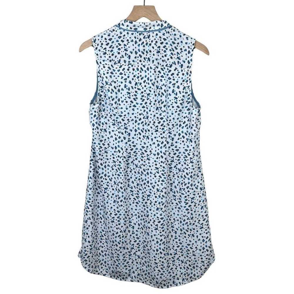 Cabi Womens White With Brown Blue Leopard Spots S… - image 3